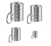 80 Stück Schlüsselringe 15/20/25/30mm Schlüsselring Metall Rund Schlüsselanhänger Ring für Schlüssel,Schlüsselanhänger Zubehör,Basteln,Ornamente und DIY