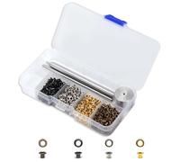 800 Stück 2mm Ösen Set, Kleine Ösenbefestigungswerkzeug ösenzange metallösen mit Kunststoff Aufbewahrungsbox für Stoff Planen Leder Schuhen Taschen