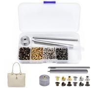 800 Stück Ösen Set,Eyelets,Grommet Kit,Erhältlich in Vier Farben, Inklusive Aufbewahrungsbox Aus Kunststoff, Geeignet Für Schuhe, Taschen Und Lederarbeiten Reparieren, Ausbessern Und Dekorieren