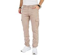 8000 Herren Cargohose aus Baumwolle männer Cargohose Chino Hose Freizeithose Slim fit Cargohose Slim fit Chino Hose stylisch Cargohose (8010_Beige, 29)