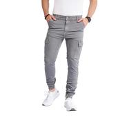 8007 Herren Cargohose aus Baumwolle männer Cargohose Chino Hose Freizeithose Slim fit Cargohose Slim fit Chino Hose stylisch Cargohose (C-Gray, 30)