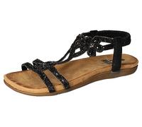 2Go Damen 8018-802-9 Flache Sandale, Schwarz, 39 EU