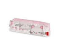 8053610785883 Legami Legami Transparentes Federmäppchen - Pencil Case - Kitty Rosa