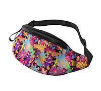 80er 90er Jahre Gürteltasche, 90er-Jahre-Stil, lustige Brusttasche, kleine Umhängetasche für Damen und Herren, Muster 3 Muster 3, Einheitsgröße, Hüfttaschen