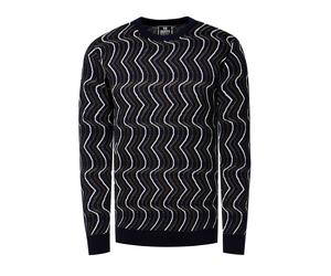 80er-Design Feinstrick Rundhals-Pullover S