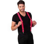 80er Jahre Hosenträger neon-pink | OS - Pink | Wir machen Party.de |