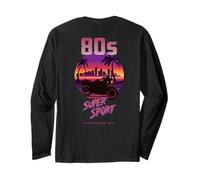 80er Supersport Synthwave Motorrad Retro Sportbike Fahrer Langarmshirt
