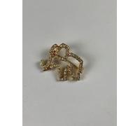 8178 Vintage Elefant brosche mit Swarovski Kristallen 35x27,5mm