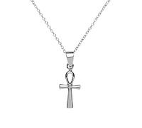 81stgeneration Ankh-Anhänger | Halsketten aus 925er Sterlingsilber für Damen 45,7cm | Massive Silberkette Ägyptisches Kreuz Herrenhalsketten | Geschenk für Männer | Wicca-Schmuck