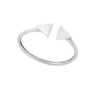 81stgeneration Frauen 925 Sterling Silber Dünnes Band Doppelt Dreieck Stapelbar Ring