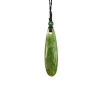 81stgeneration Halskette mit Roimata-anhänger aus Nephrit-Jade | Maori Greenstone Tropfenkordel-Halskette für Herren | Tribal Naturschmuck für Damen | Glattes, Handgeschnitztes Design