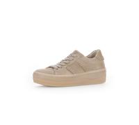 Sneaker GABOR "Sneaker low Rauleder", Damen, Gr. 38,5, beige, Schuhe Sneaker (43748756-38,5) beige