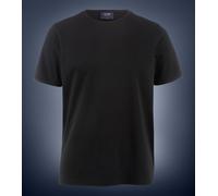 OLYMP SIGNATURE Tailored Fit T-Shirt Rundhals schwarz, Einfarbig