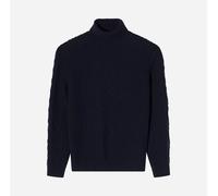 OLYMP SIGNATURE Casual Regular Fit Pullover nachtblau, Zopfmuster