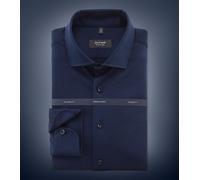 OLYMP SIGNATURE Tailored Fit Jerseyhemd nachtblau, Einfarbig