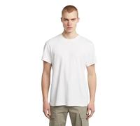 T-Shirt G-STAR "Chest Logo", Herren, Gr. XL, weiß, Jersey, Obermaterial: 100% Baumwolle, unifarben, casual, regular fit, Rundhals, Kurzarm abgesteppte Kante, Shirts, Rundhals, Regular Fit (82423224-XL