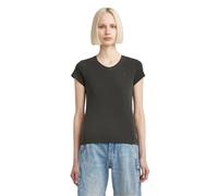 V-Shirt G-STAR "Eyben", Damen, Gr. XL (42), asfalt gd, Jersey, Obermaterial: 100% Baumwolle, unifarben, slim fit, V-Ausschnitt, Kurzarm, Shirts (49199909-XL) asfalt gd