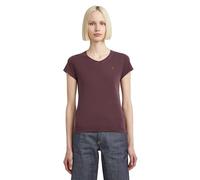 V-Shirt G-STAR "Eyben", Damen, Gr. L (40), maroon gd, Jersey, Obermaterial: 100% Baumwolle, unifarben, slim fit, V-Ausschnitt, Kurzarm, Shirts (12661263-L) maroon gd