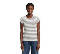 G-star Stripe Eyben Slim Kurzarm-t-shirt Mit V-ausschnitt L Milk / Dark Black Double Stripe