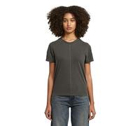 T-Shirt G-STAR "Front Seam", Damen, Gr. S (36), asfalt gd, Single Jersey, Obermaterial: 100% Baumwolle, casual, regular fit, Rundhals, Kurzarm, Shirts (54332469-S) asfalt gd