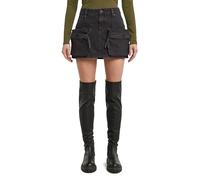 Maxikleid G-STAR "Mini Cargo Rock", Damen, Gr. 28, Normalgrößen, worn in schwarz obsidian, Obermaterial: 25% Baumwolle, Kleider Maxikleid (14203540-28) worn in schwarz obsidian