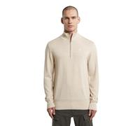 Longpullover G-STAR "Premium Core Half Zip Knit", Herren, Gr. M, weißbait, Obermaterial: 100% Wolle, Pullover Longpullover (38615041-M) weißbait