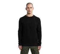 Longpullover G-STAR "Structure Knit Pullover", Herren, Gr. S, dk schwarz, Obermaterial: 100% Baumwolle, Pullover Longpullover (89080653-S) dk schwarz