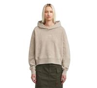 Longpullover G-STAR "Washed A Line Script Hoodie Sweater", Damen, Gr. S, dk brick smokey gd, Obermaterial: 100% Baumwolle, Pullover Longpullover (41406710-S)