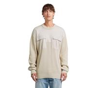 Longpullover G-STAR "Woven Mix Knit Pullover", Jungen, Gr. L, weißbait, Obermaterial: 100% Baumwolle, Pullover Longpullover (35035549-L) weißbait