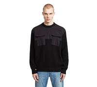 G-STAR Woven Mix Knit Pullover Schwarz L dark black D26725-C868-6484-L