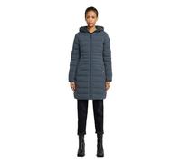 Steppjacke G-STAR "Foundation Padded Long", Damen, Gr. S (36), grau (india ink), Web, Obermaterial: 100% Polyester, unifarben, casual, regular fit, Langarm eingefasste Kante, Jacken, leicht tailliert,