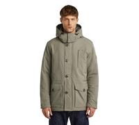 Parka G-STAR "Vodan Padded Hooded Jacke", Herren, Gr. XL, elephant skin, Obermaterial: 54% Elastomultiester, 46% Polyester, Jacken Parka (69960863-XL) elephant skin