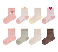 8er Pack camano Soft Bio-Baumwolle Baby-Socken 4117 - pink dogwood 15-18