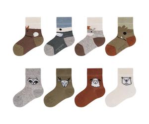 8er Pack camano Soft Bio-Baumwolle Baby-Socken 7708 - overland trek 15-18