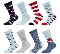 8er Pack camano Soft Bio-Baumwolle Crew Socken Jungen 5081 - angel falls 27-30