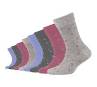 8er Pack camano Soft Organic Stars Crew Socken Kinder 9200 - fog melange 23-26