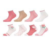 8er Pack camano Soft Originals Bio-Baumwolle Quarter Socken Kinder 1030 - egret 35-38