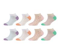 8er Pack camano Soft Originals Bio-Baumwolle Sneakersocken Kinder 1001 - white mix 31-34