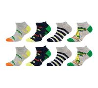 8er Pack camano Soft Originals Bio-Baumwolle Sneakersocken Kinder 9200 - fog melange 31-34