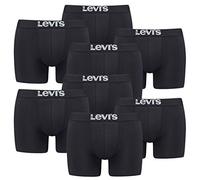 8er Pack Herren Levis Solid Basic Boxer Brief Boxershorts Unterwäsche Pants, Farbe:884 - Jet Black, Bekleidungsgröße:M