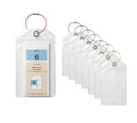 8er-Pack Kofferanhänger für Kreuzfahrten - Wasserfeste transparente AIDA Kofferanhänger mit Metallband