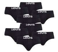 8er Pack Levis Men Solid Basic Brief Shorts Slip Herren Unterhose Pant Unterwäsche, Farbe:884 - Jet Black, Bekleidungsgröße:XL