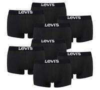 8er Pack Levis Men Solid Basic Trunk Boxershorts Unterhose Pant Unterwäsche, Farbe:884 - Jet Black, Bekleidungsgröße:S
