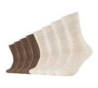 s.Oliver Unisex Socken Herren und Damen Formbeständig und langlebig Baumwolle weicher Bund 8er Pack 43/46 nature melange