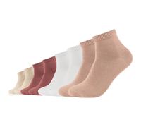 8er Pack s.Oliver Essentials Gekämmte Baumwolle Quarter Socken 2028 - pink sand 35-38