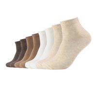 8er Pack s.Oliver Essentials Gekämmte Baumwolle Quarter Socken 8200 - nature melange 35-38
