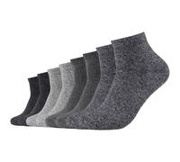 8er Pack s.Oliver Essentials Gekämmte Baumwolle Quarter Socken 9997 - black mix 39-42