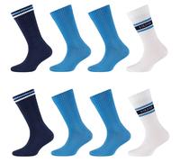8er Pack s.Oliver Essentials recycelte Tennissocken Kinder 5801 - blue 35-38