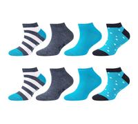 s.Oliver Kinder Sneakersocken 8er Pack 27/30 blue