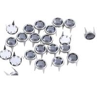 8mm Gray Black Diamond CH06 Bedazzler Refills Rhinestones Preset Gemagic Studs Nailheads in Rims For Garment Embelishments Leatherwork DIY Crafts Decorate Shoes, Belts, Tee Size 34-50 Pieces